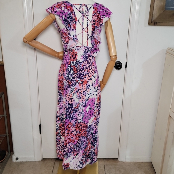 Rails Constance Purple Gardenia Resort Vacation Spring Floral Dress Size Medium - Picture 7 of 15